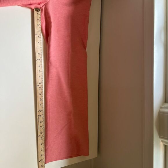 Talbots NWT Linen Pants Lined Coral Size 4 Petite Preppy Classic Coastal - Picture 8 of 9